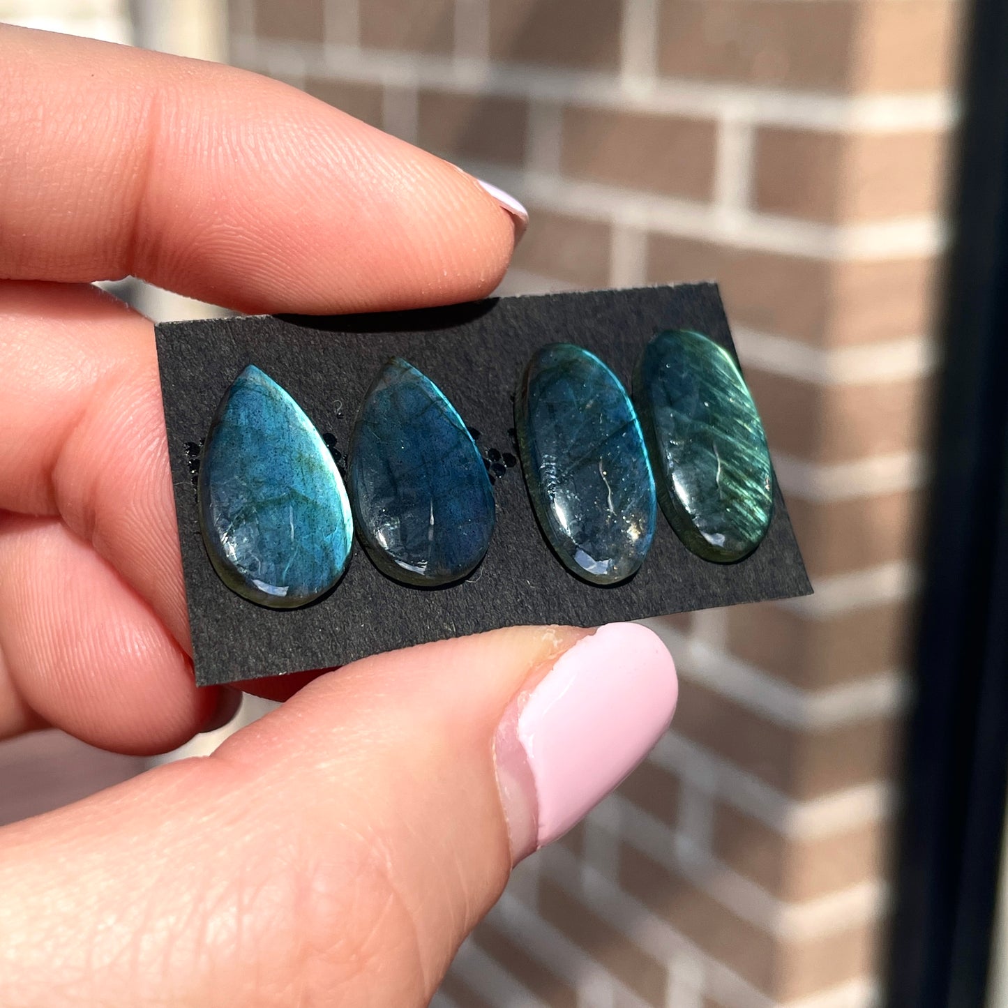 Full-flash Labradorite Cabochon Pairs - Choose your Pair (W2)