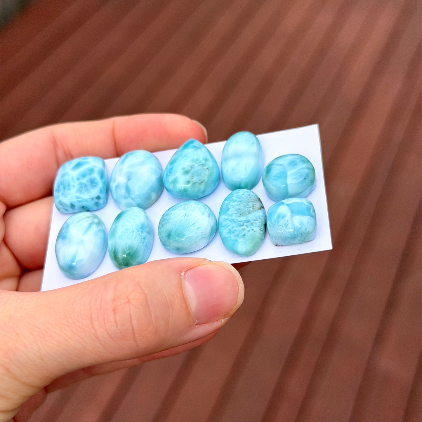 11-21mm Blue Larimar Cabochon Smooth - Choose your Stone (W5)
