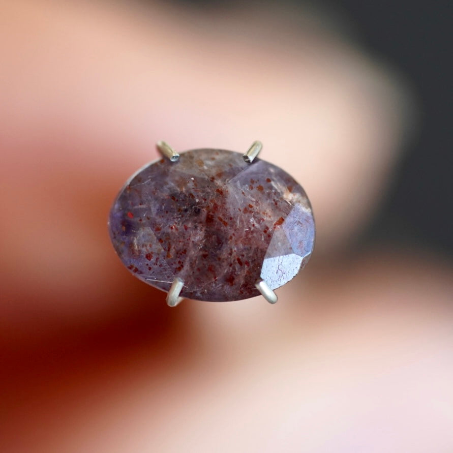 Bloodshot Iolite Faceted Oval (Pavilion Back) (A9) 9.8x7.3mm