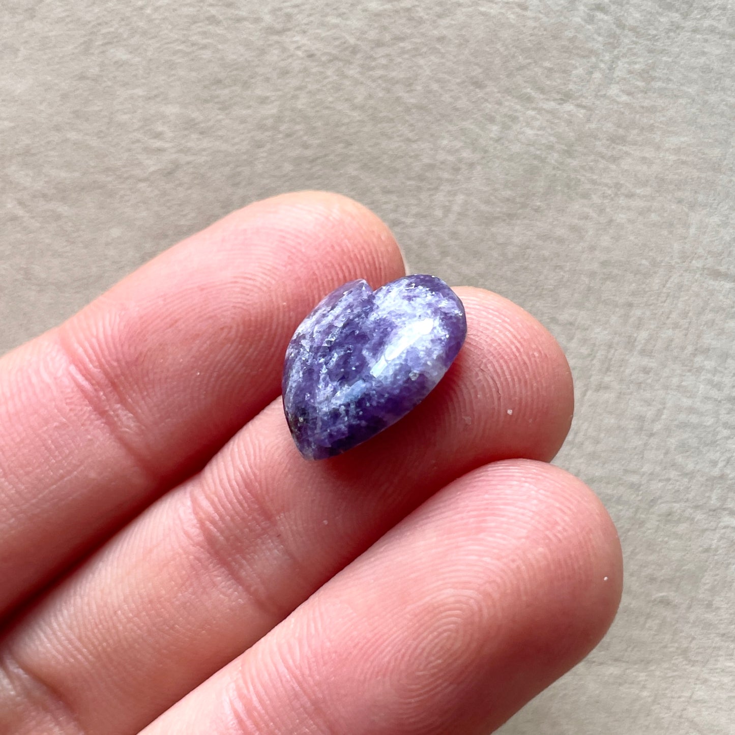 Lepidolite Heart Cabochon - 14x14mm (W4)