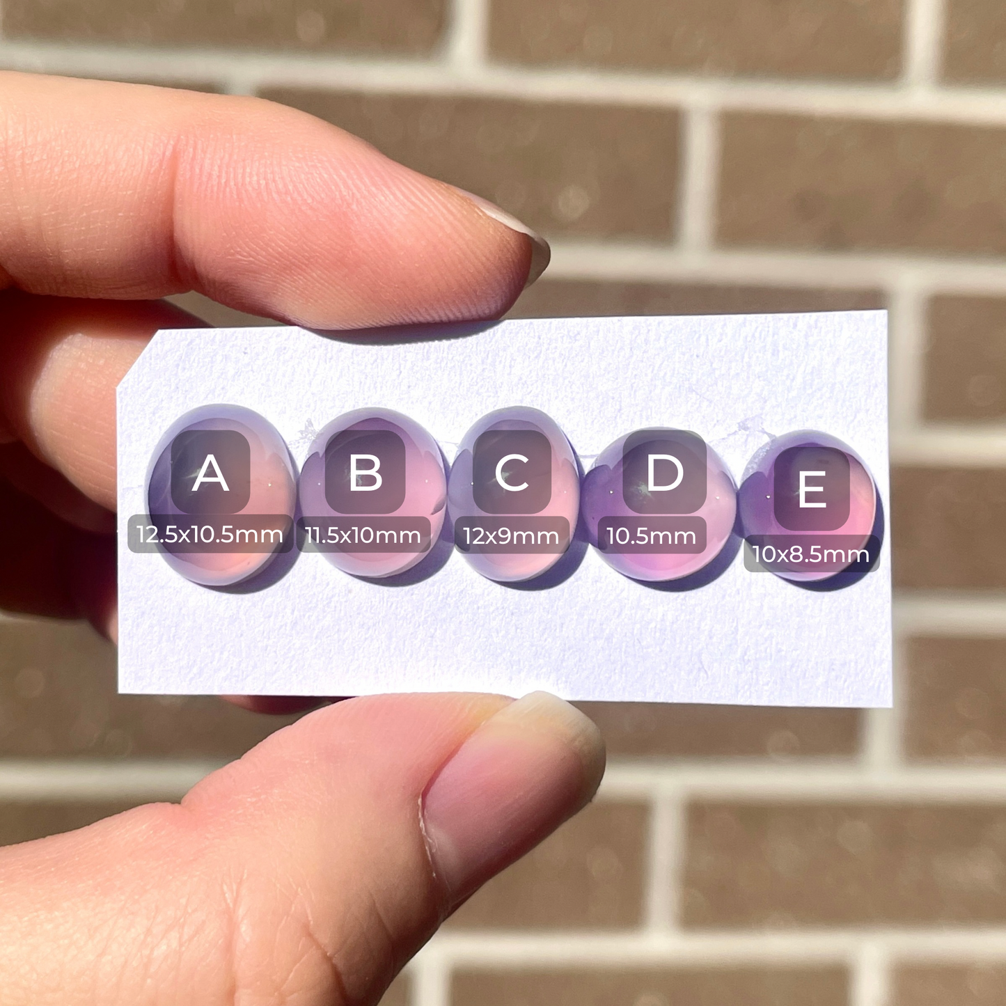 10-13mm Lavender (Purple) Chalcedony Cabochon Smooth - Choose your Stone (W4)