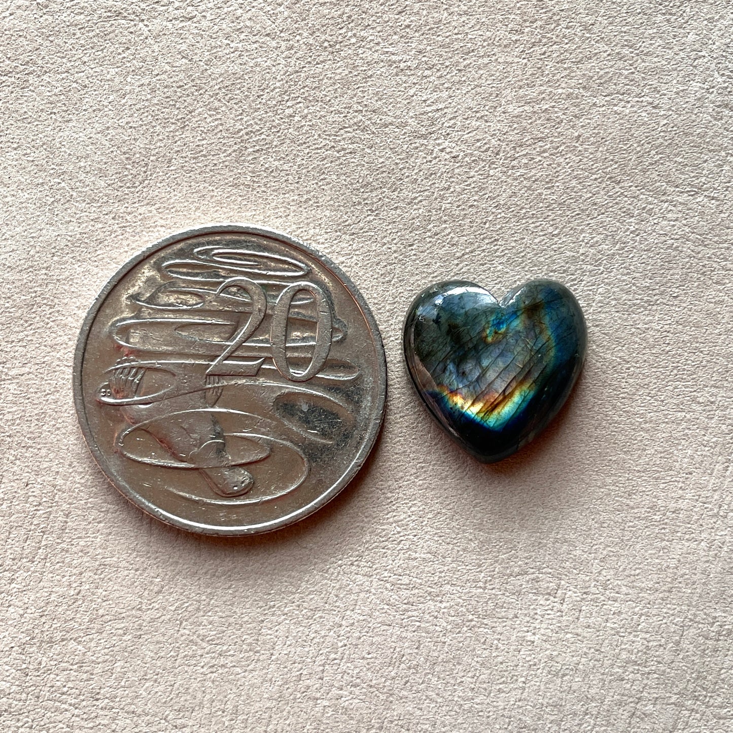 Spectrolite Heart Cabochon - 17x17mm (W4)