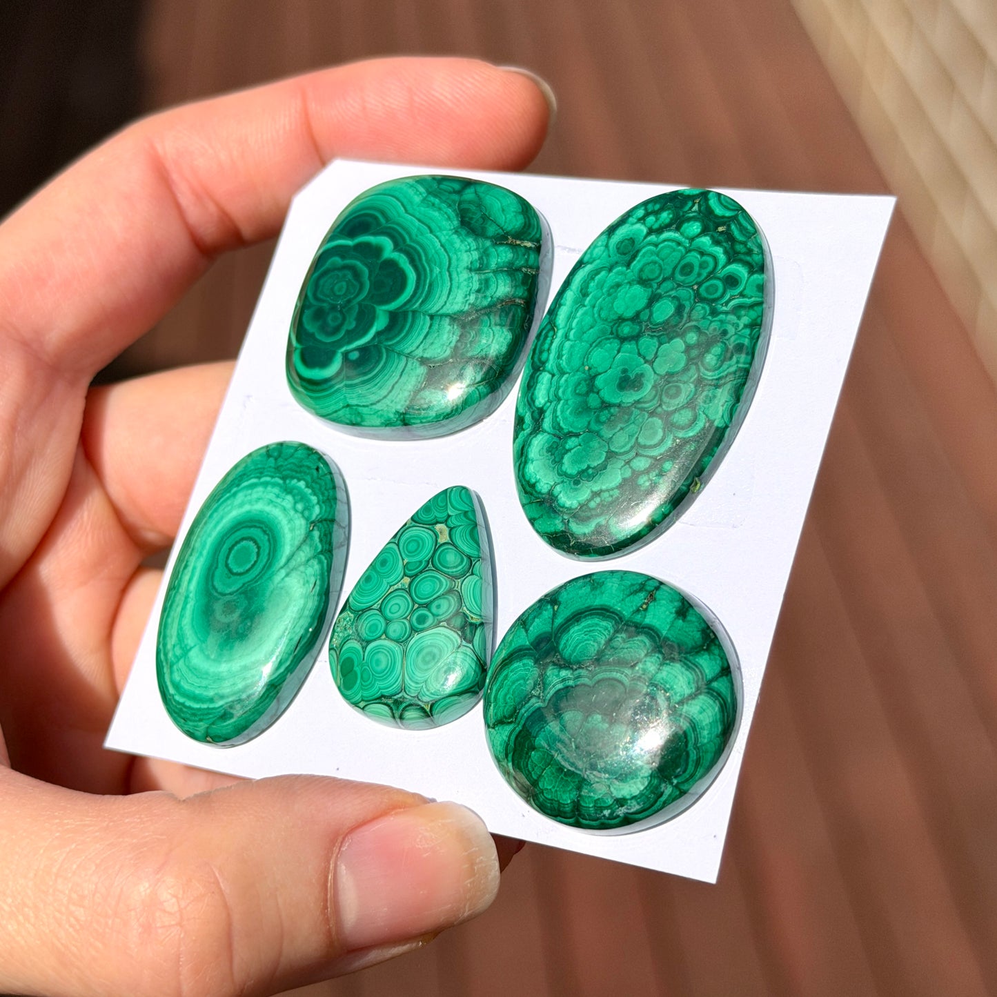 24-39mm Malachite Cabochon Smooth - Choose your Stone (W8)