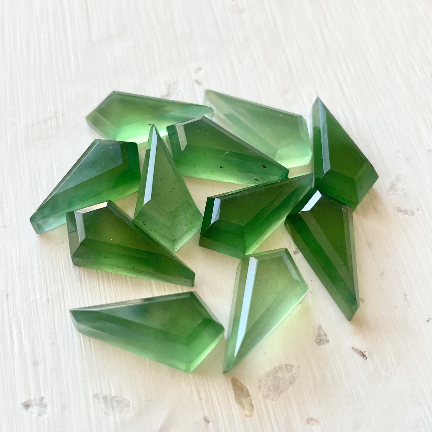 20x10mm Serpentine Kite Cabochons Step Cut - Set of 2 (W2)