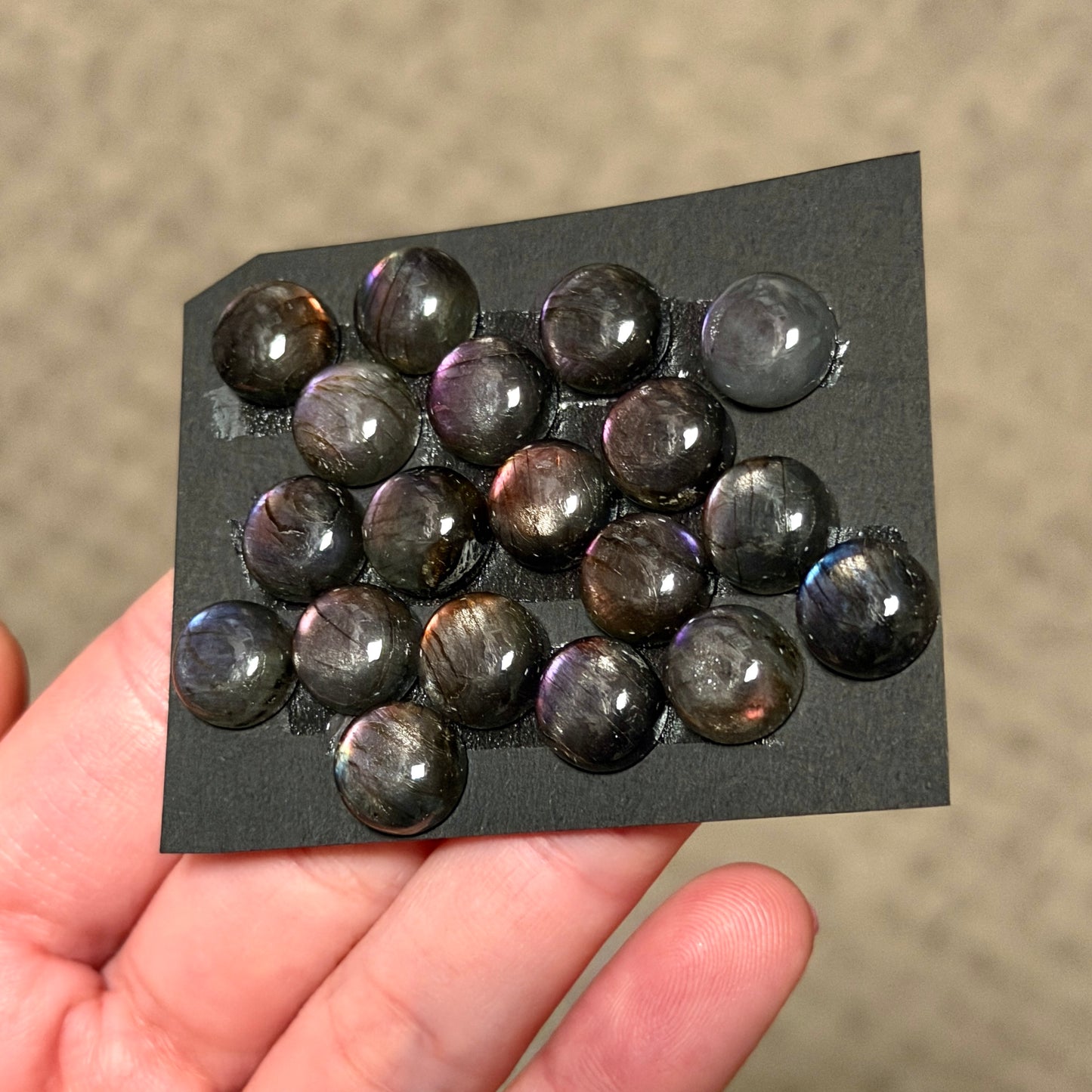 10mm Purple & Pink Labradorite Round Cabochon Smooth - Choose your Stone (W9)
