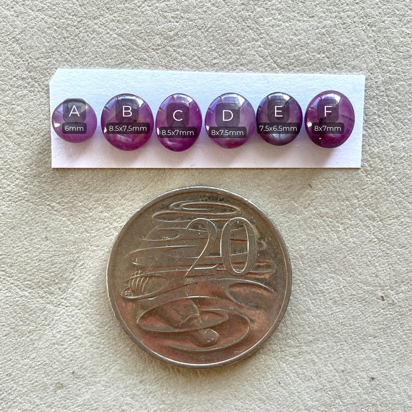 6-9mm Silky Star Ruby Sheen Cabochon Smooth - Choose your Stone (W9)