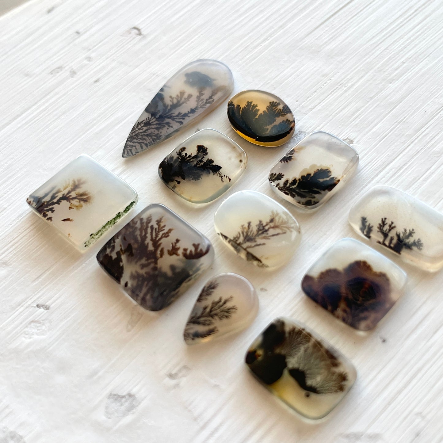 8-20mm Scenic Dendritic Agate Cabochon Smooth - Choose your Stone (A)