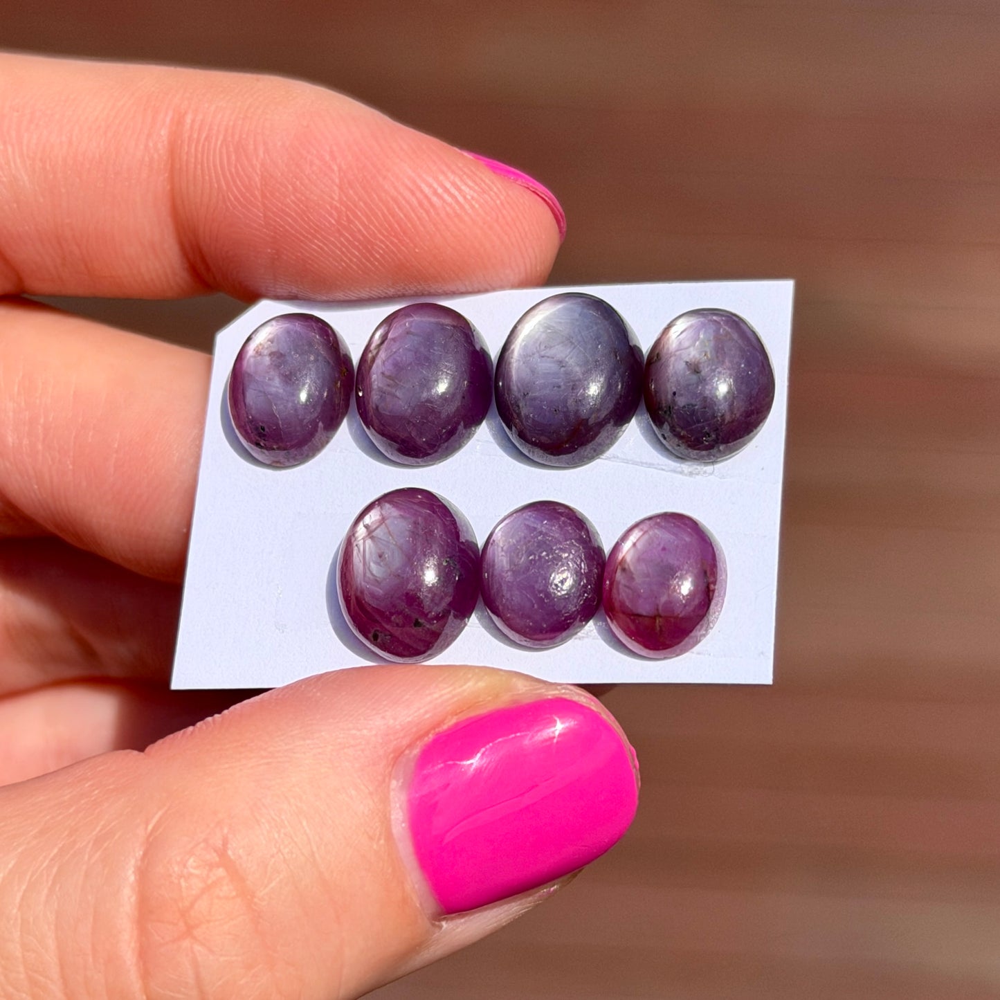 9-11mm Dark Star Ruby Oval Cabochon Smooth - Choose your Stone (W5)