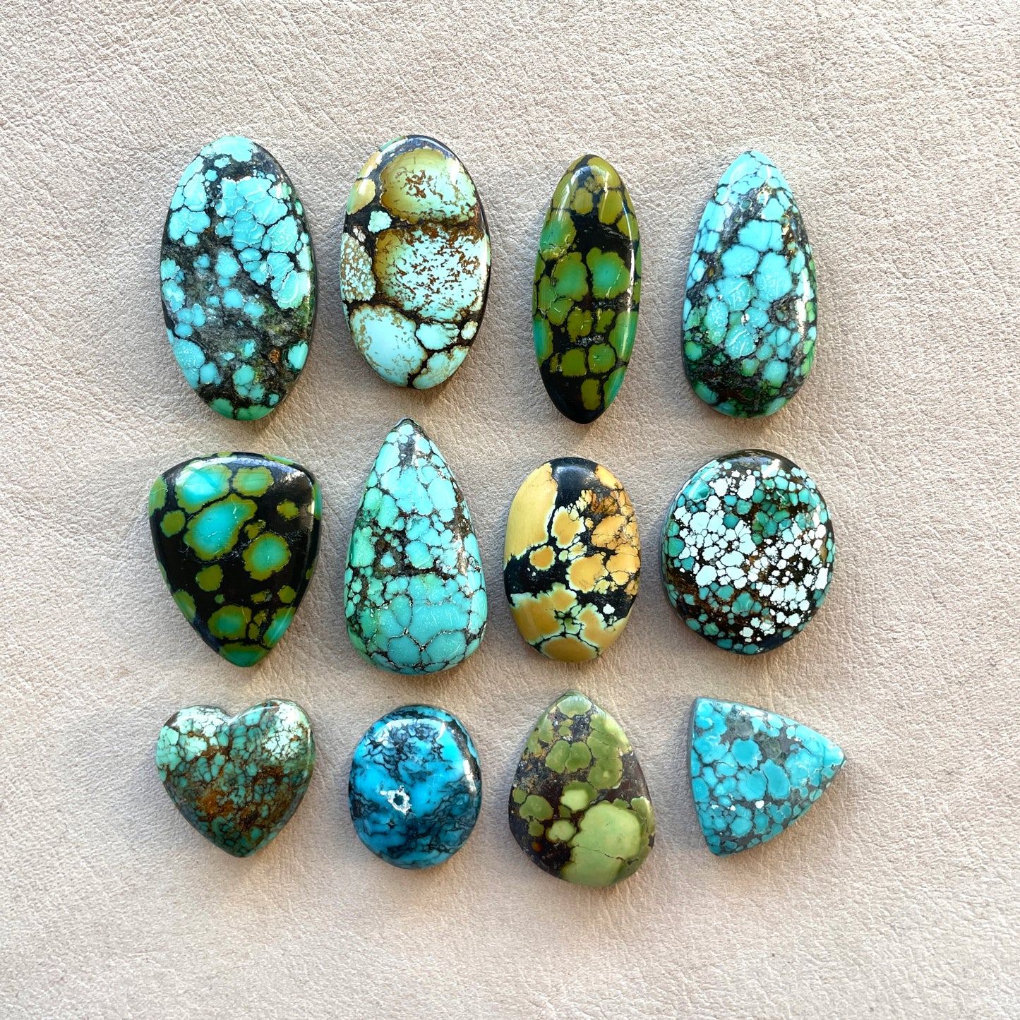 17-29mm Hubei Turquoise Cabochon Smooth (Backed) - Choose your Stone (W6)