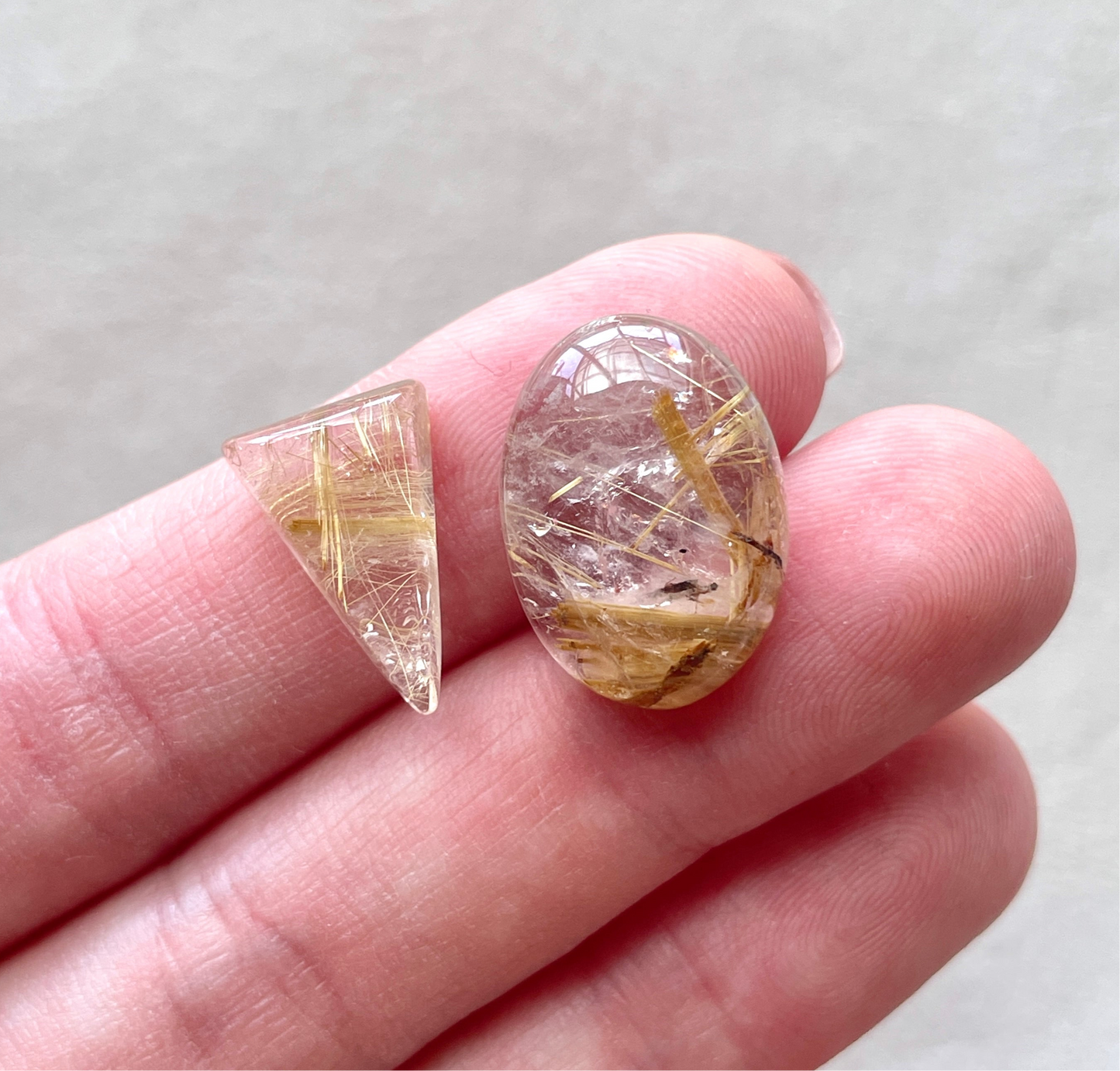Gold Rutilated/Rutile Quartz Cabochon Smooth - Choose your Stone (W7)