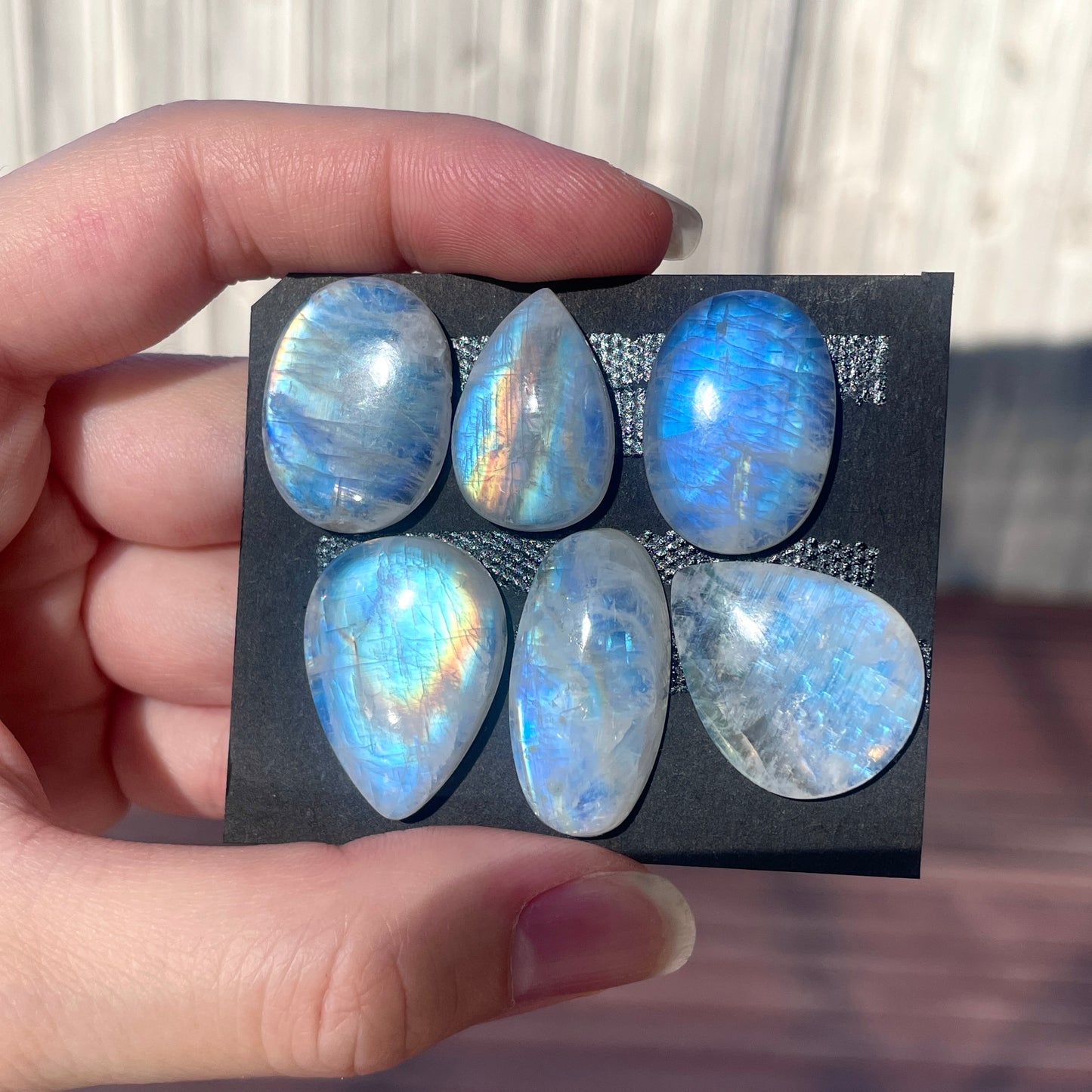 Rainbow Moonstone Cabochon Smooth - Choose your Stone (W7)