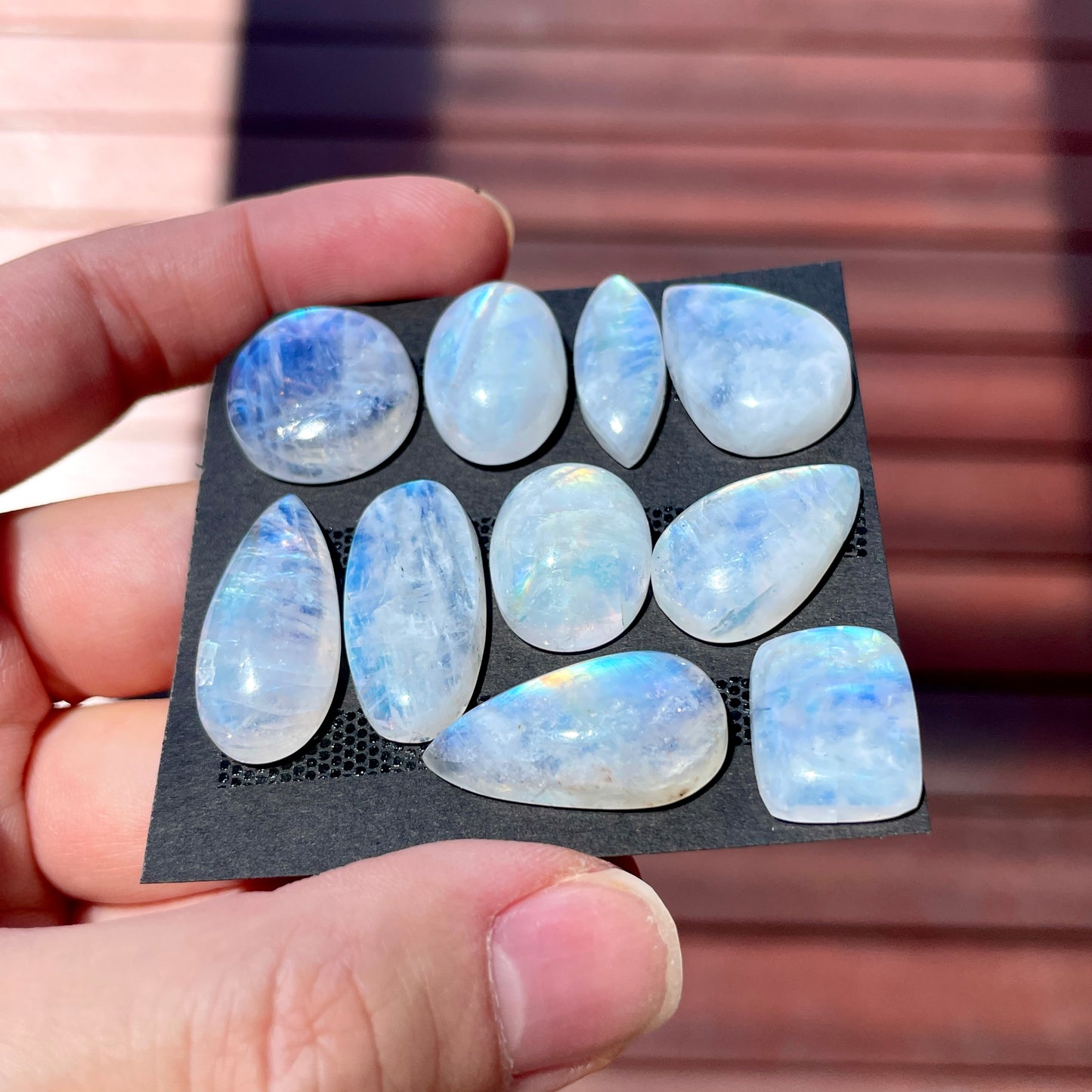 15-25mm Rainbow Moonstone Cabochon Smooth - Choose your Stone (W2)