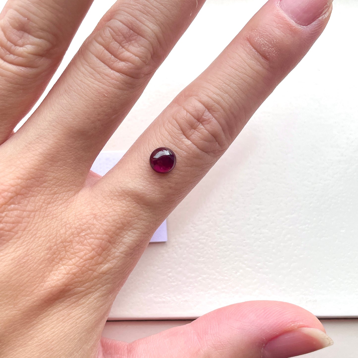 6mm Rhodolite Garnet Cabochons Smooth Round - Set of 3 (W5)