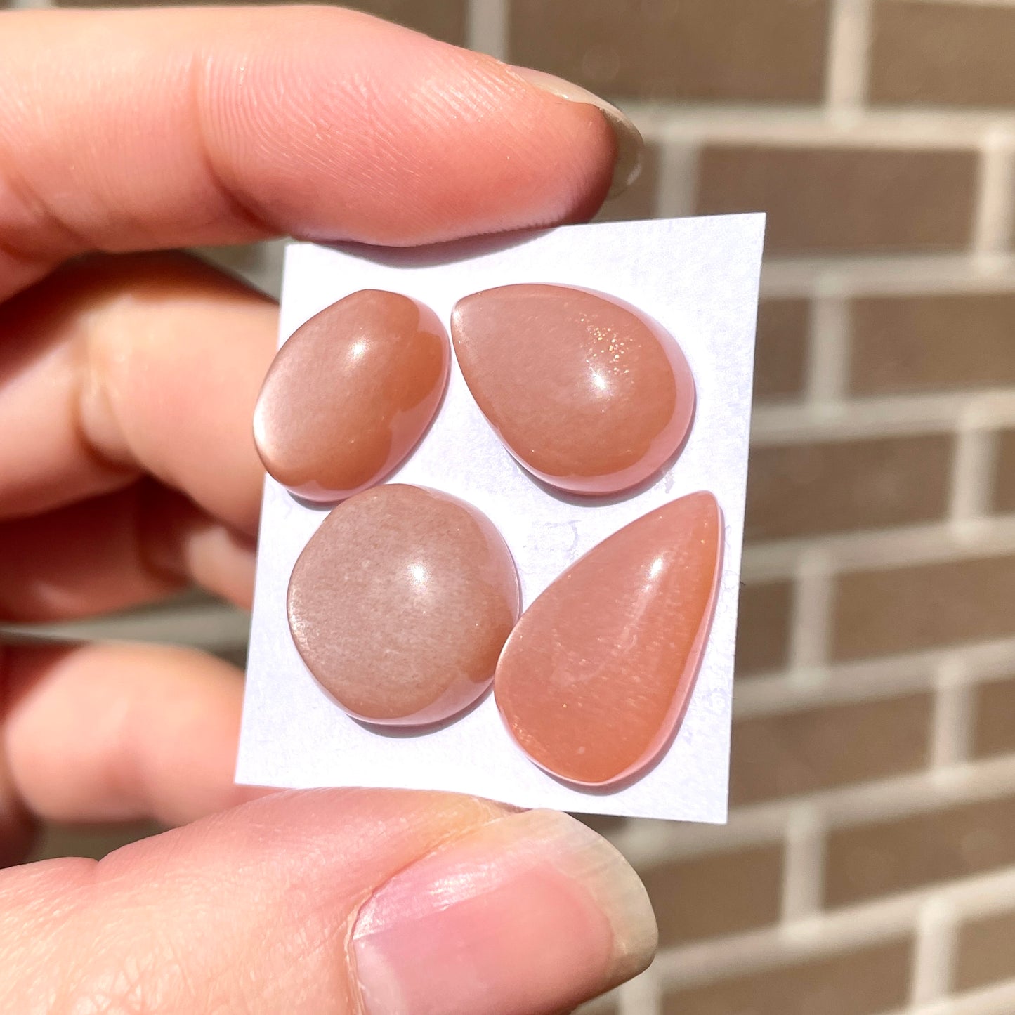 Peach Moonstone Cabochon Smooth - Choose your Stone (W5)