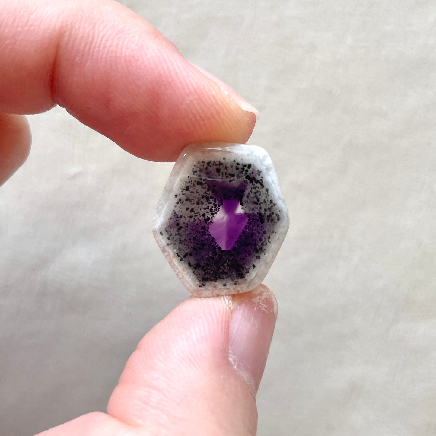 Trapiche ‘Star’ Amethyst Cabochon Smooth - Choose your Stone (W4)