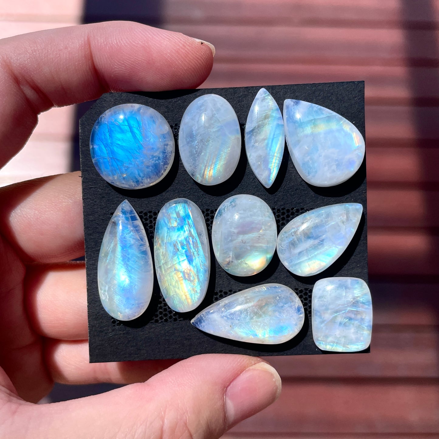 15-25mm Rainbow Moonstone Cabochon Smooth - Choose your Stone (W2)