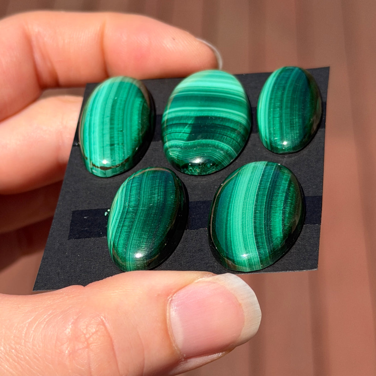 Velvet Malachite Cabochon Oval Smooth - Choose your Stone (W4)