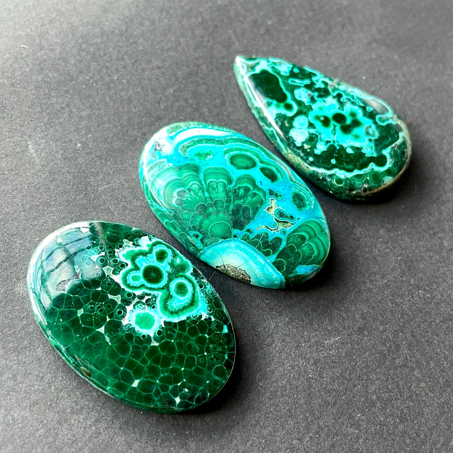 Malachite Chrysocolla Cabochon Smooth - Choose your Stone (W5-B)