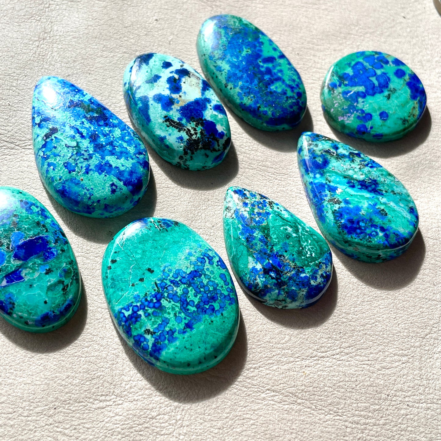 Bluebird Azurite Malachite Cabochon Smooth - Choose your Stone (W8)