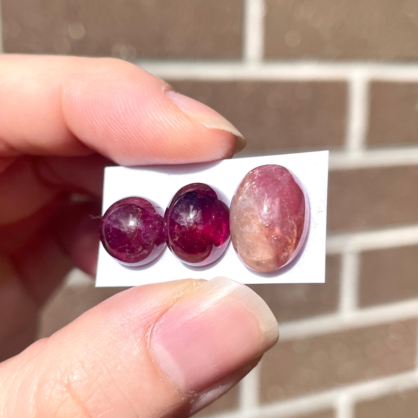 Pink Tourmaline (High Dome) Cabochon Smooth - Choose your Stone (W8)