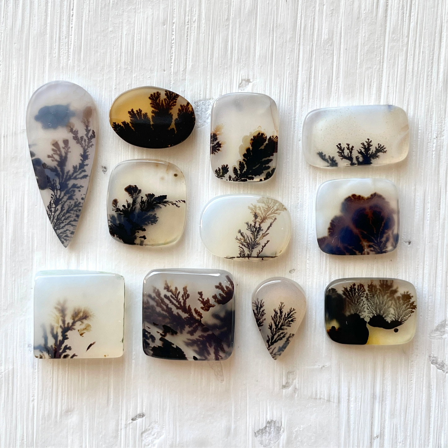 8-20mm Scenic Dendritic Agate Cabochon Smooth - Choose your Stone (A)