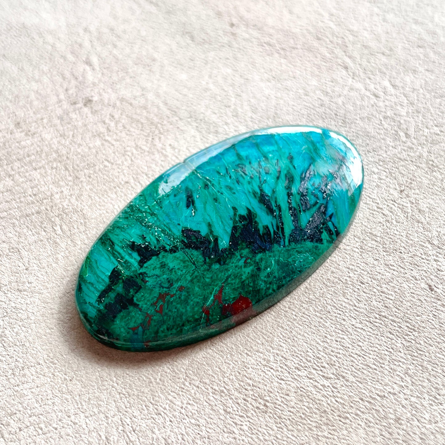 Azurite Chrysocolla Oval Cabochon - 40mm x 22mm (W9)