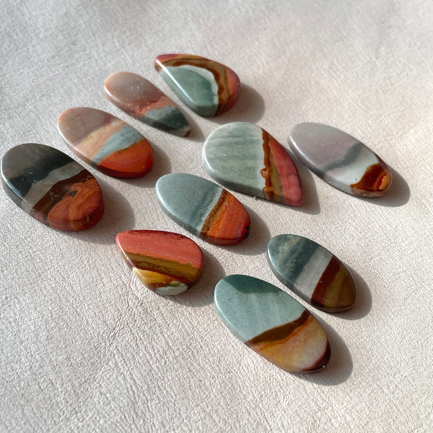 Polychrome Jasper Cabochons Smooth - Choose your Stone (A)(W3)