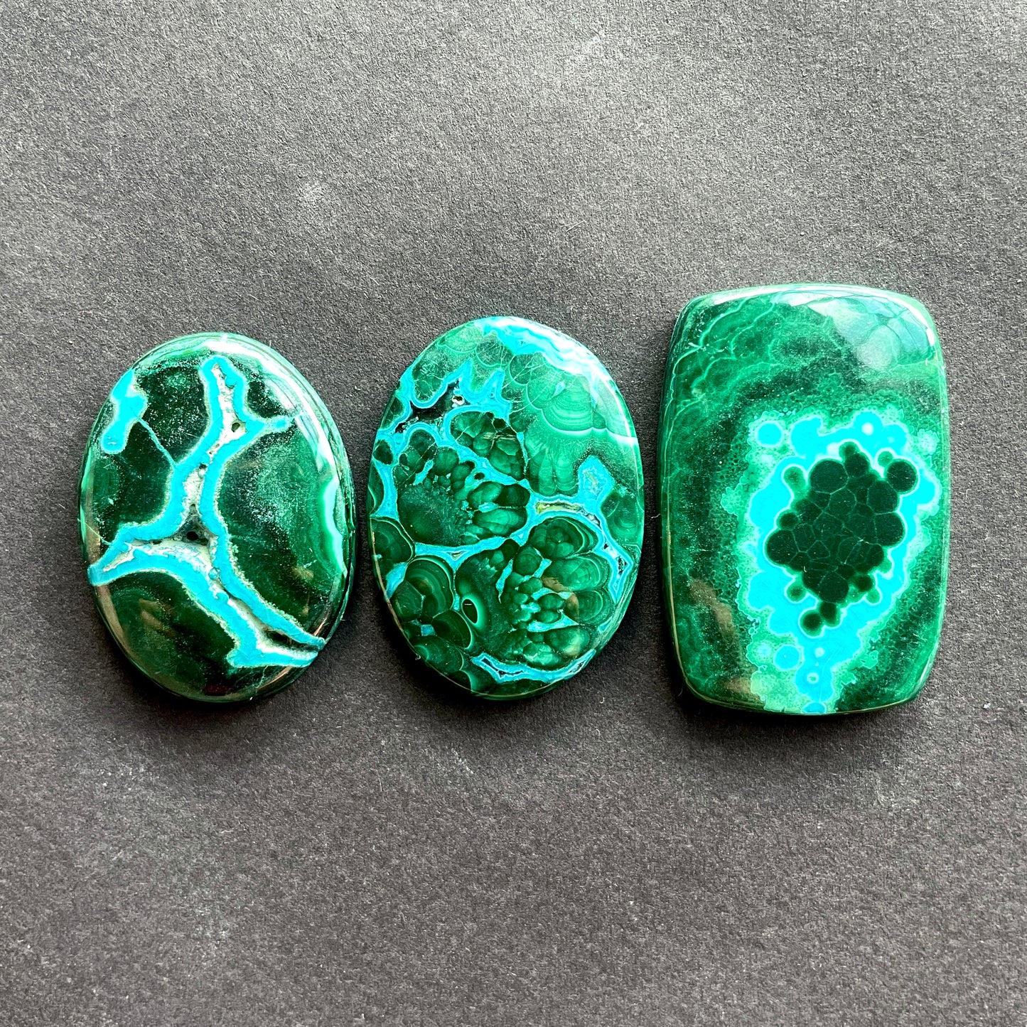 Malachite Chrysocolla Cabochon Smooth - Choose your Stone (W5-A)