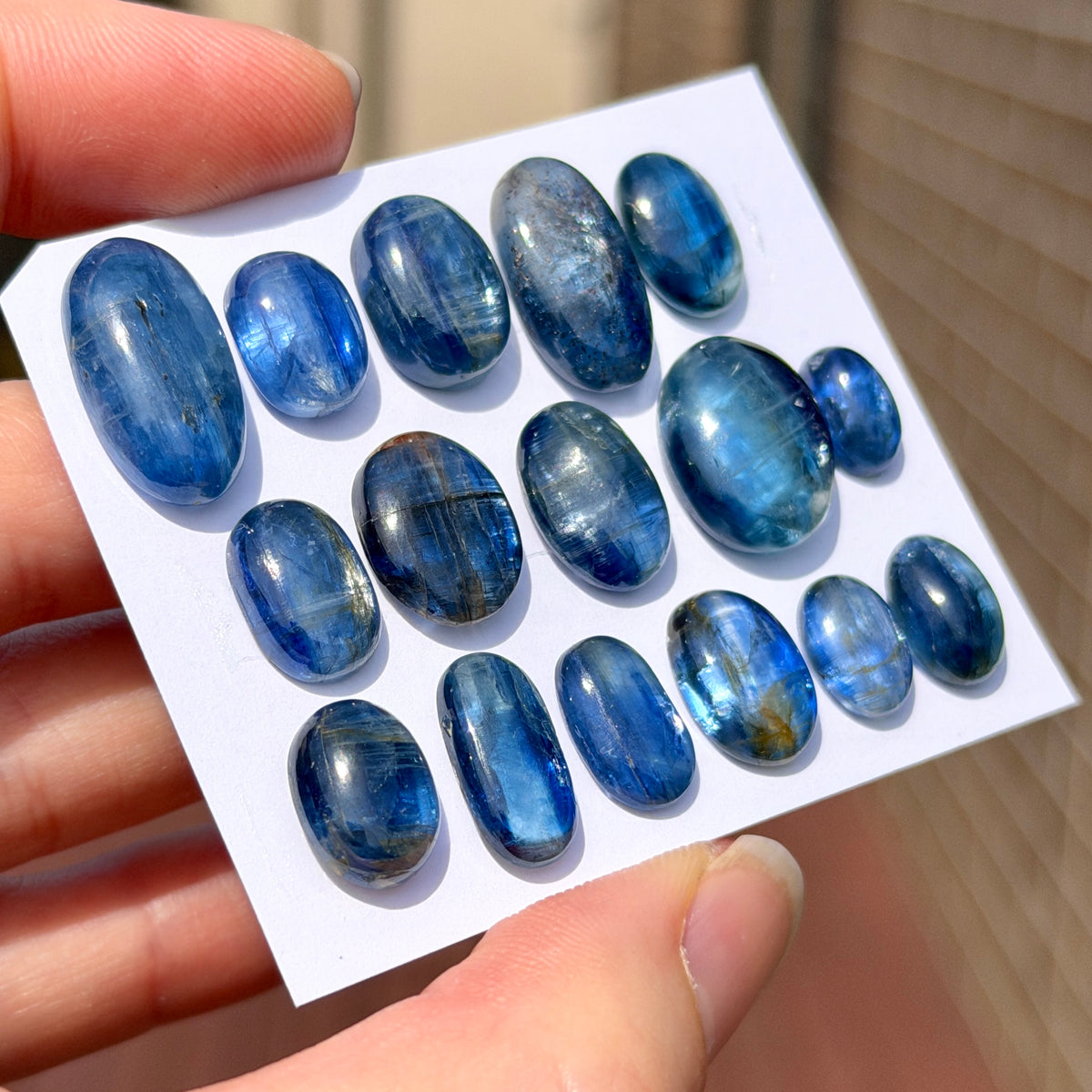 9-18mm Indigo Blue Kyanite Oval Cabochon Smooth - Choose your Stone (W5)