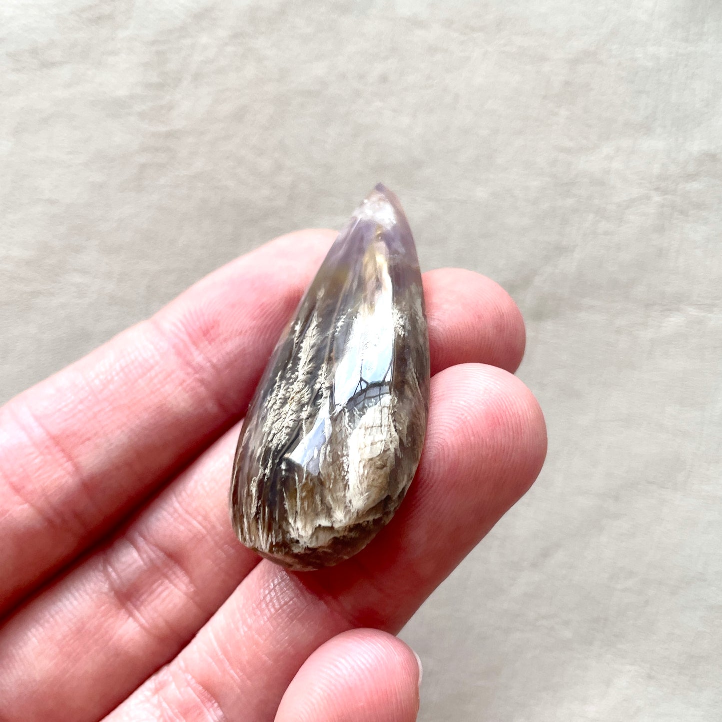 Indonesian Feather Plume Agate - 43x20.5mm (W3)