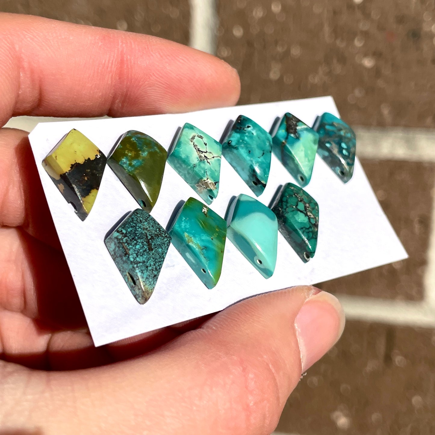 14x10mm Tibetan Turquoise Kite Cabochon Smooth - Choose your Stone (W4)