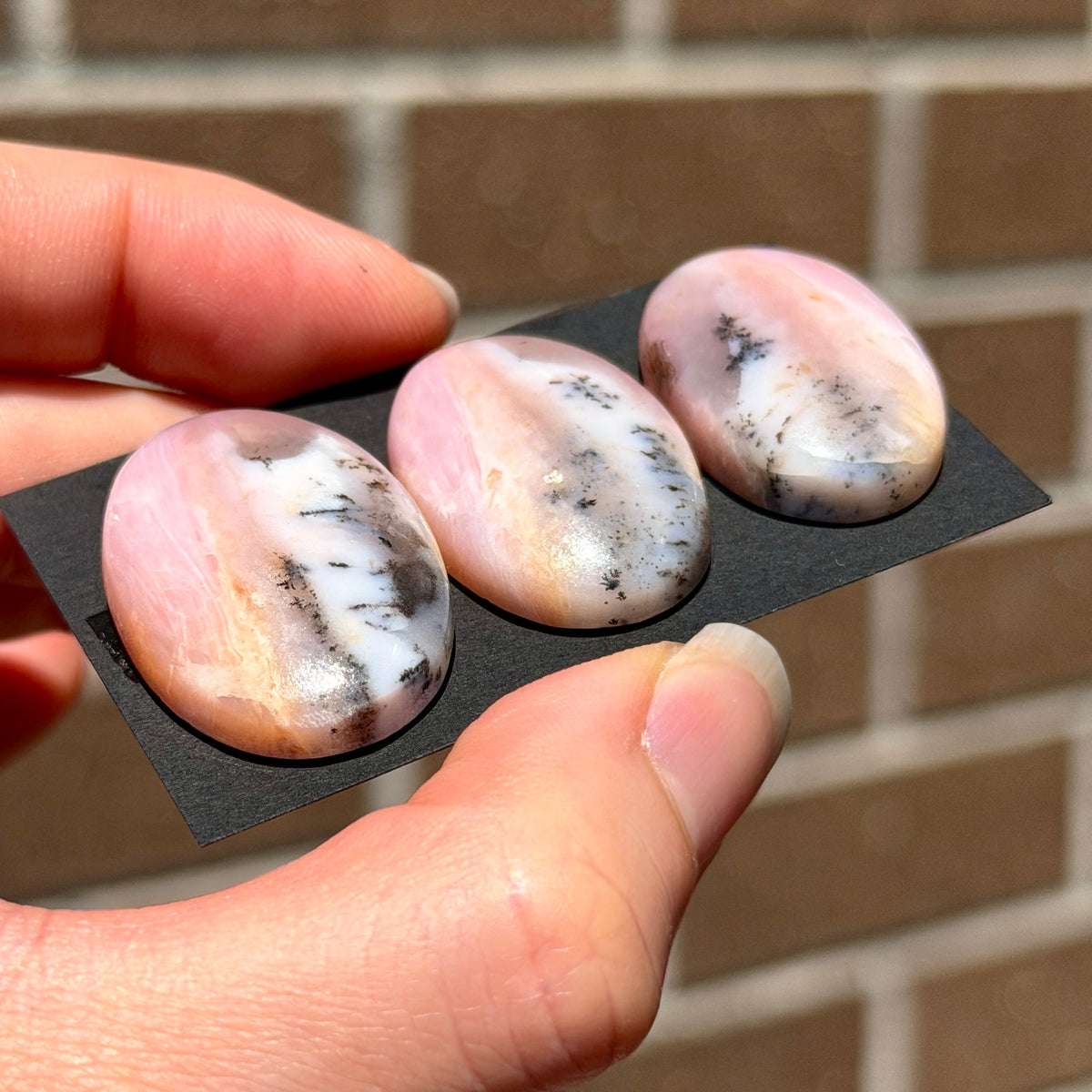 Dendritic Australian Pink Opal Cabochon Oval Smooth - Choose your Stone (W17)
