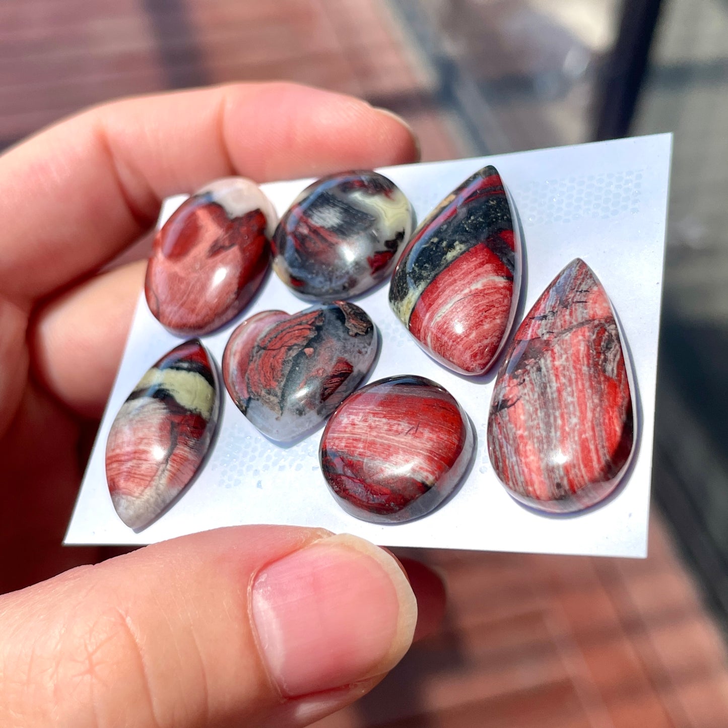 15-27mm Oklahoma Red River Jasper Cabochon Smooth - Choose your Stone (W5)