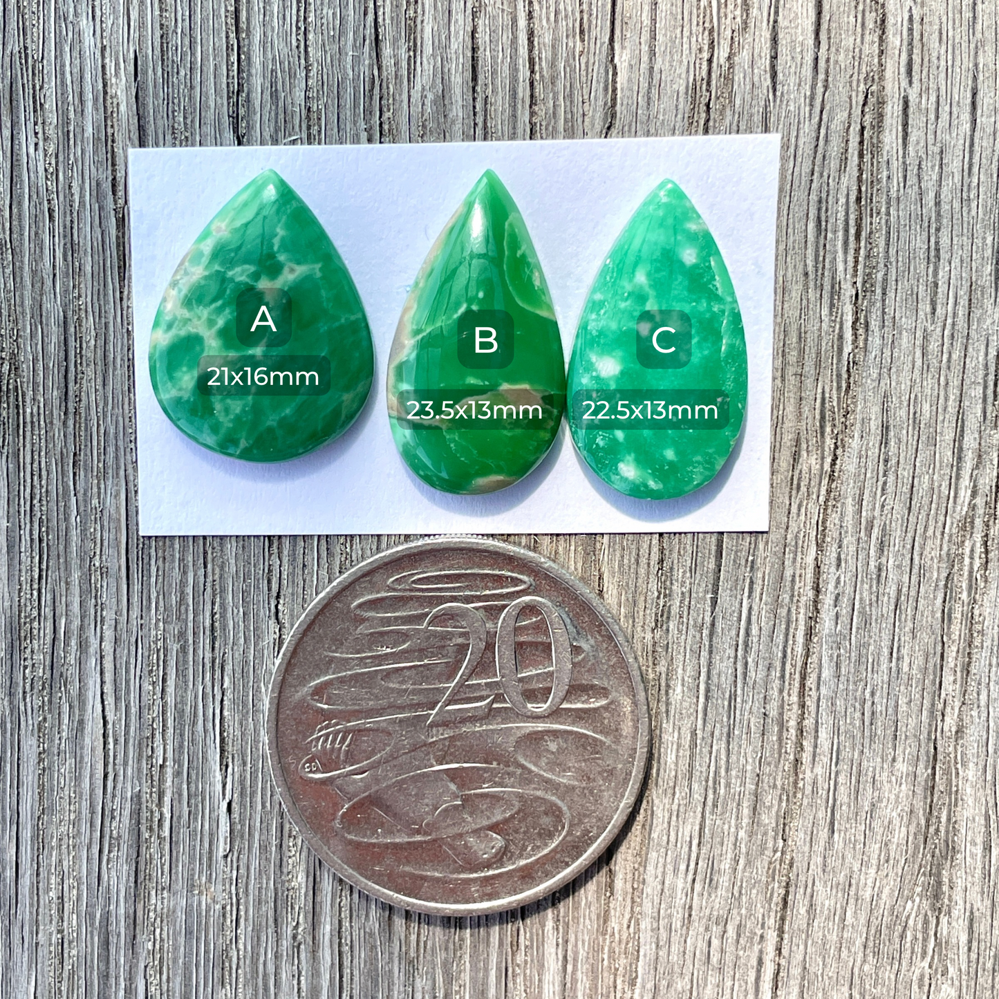 Australian Variscite Cabochon Smooth - Choose your Stone (W7)
