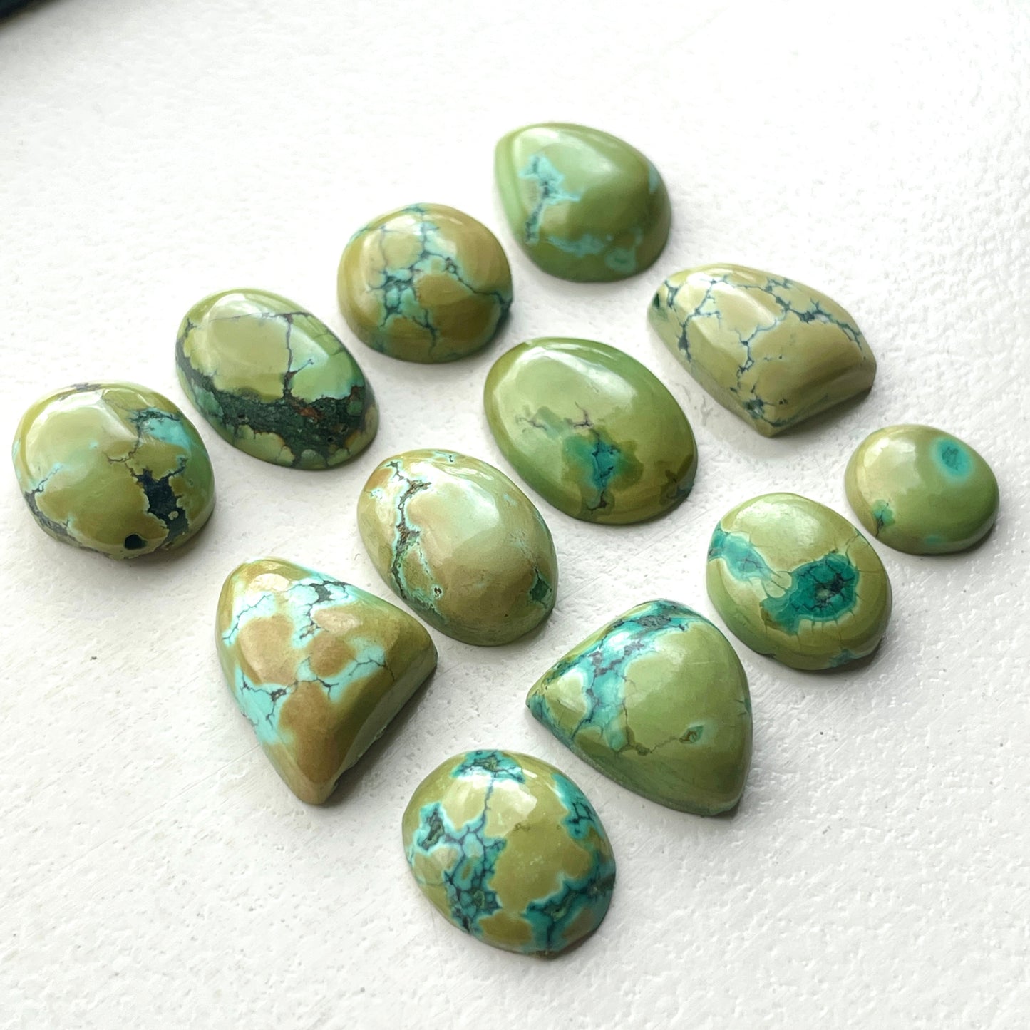 Unique Pattern Tibetan Turquoise Cabochon Smooth - Choose your Stone (W5)