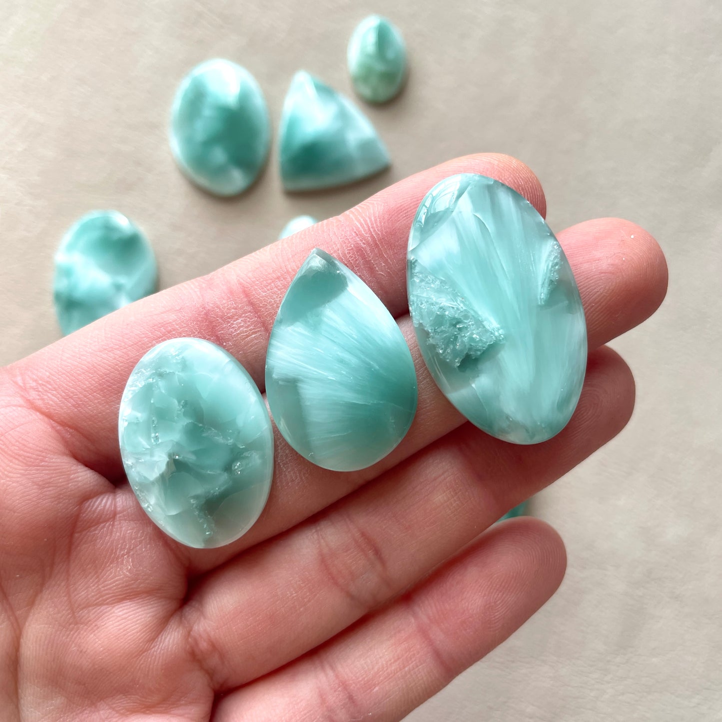 Chatoyant Hemimorphite Cabochon Smooth - Choose your Stone (W6)