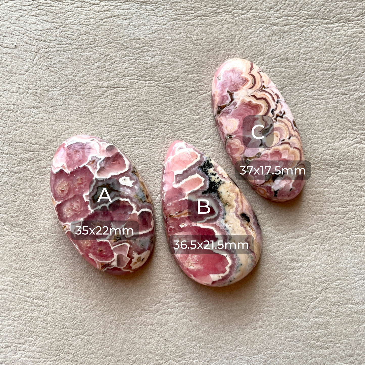 Rhodochrosite Cabochon Smooth - Choose your Stone (B)