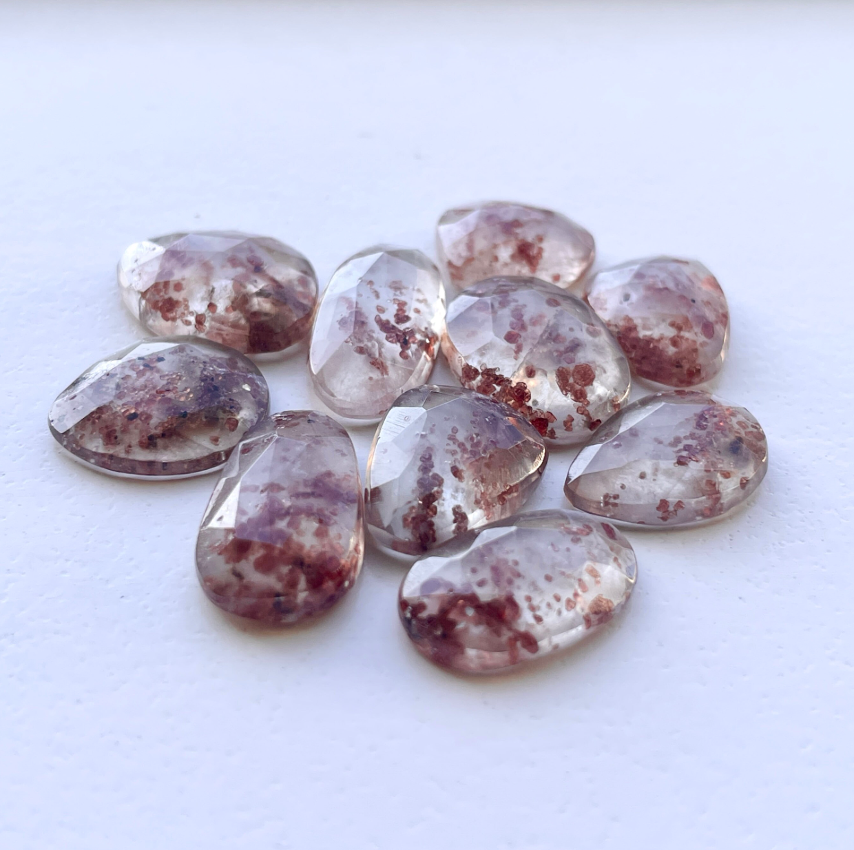 Garnet in Quartz Cabochon Rose Cut - Choose your Stone (W5)