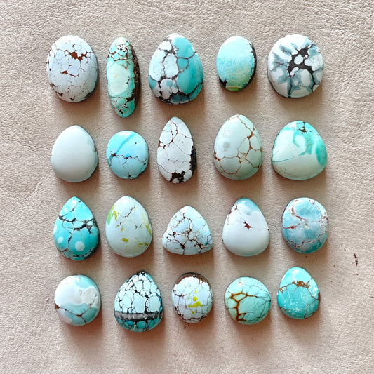 Gobi Desert & Sand Hill Turquoise Cabochon Smooth (Backed) - Choose your Stone (W2)