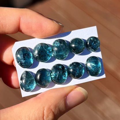 Teal Moss Kyanite (High Dome) Cabochon Smooth - Choose your Stone (W5)