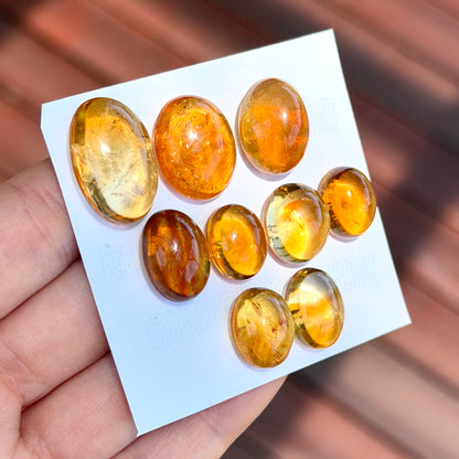 High-domed Brandy Citrine Cabochon Smooth Oval - Choose your Stone (W3-EY)