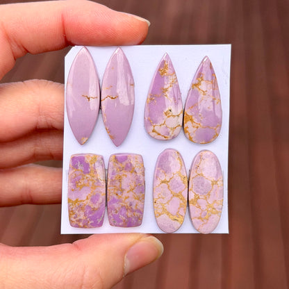 Phosphosiderite Cabochon Pairs - Choose your Pair (E11)
