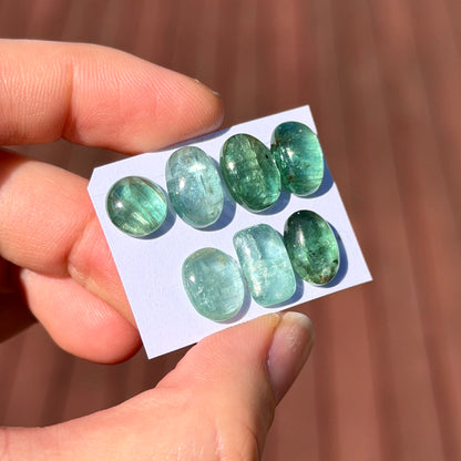 Emerald & Aqua Kyanite (High Dome) Cabochon Smooth - Choose your Stone (W11)