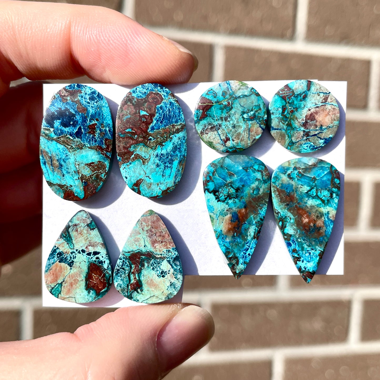 Shattuckite Cabochon Pairs Smooth - Choose your Pair (W10)