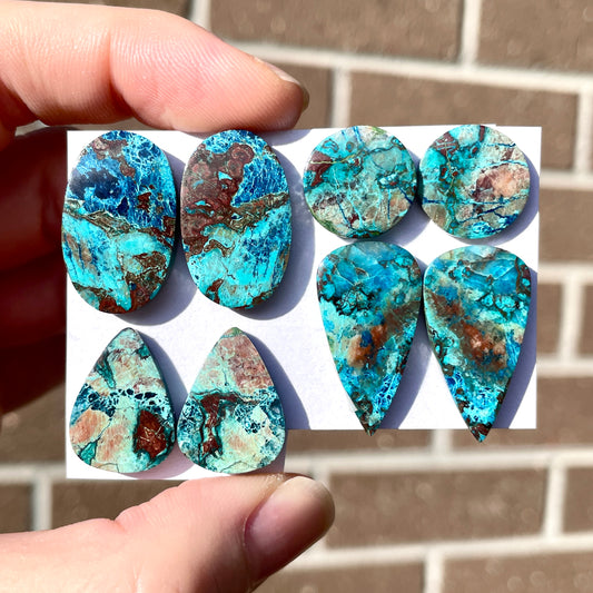 Shattuckite Cabochon Pairs Smooth - Choose your Pair (W10)