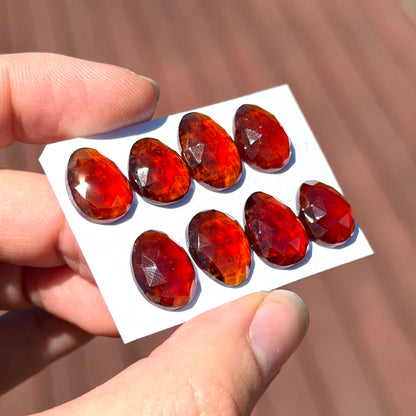 Hessonite Garnet Cabochon Rose Cut - Choose your Stone (W12)