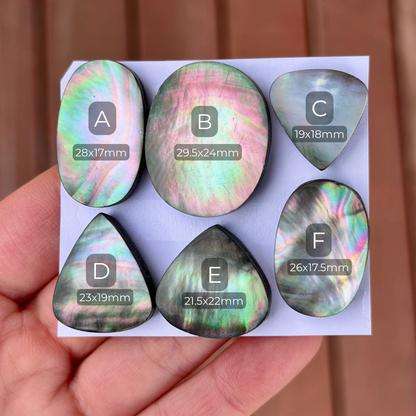 Tahitian Black Mother of Pearl Cabochon Smooth - Choose your Stone (E6)