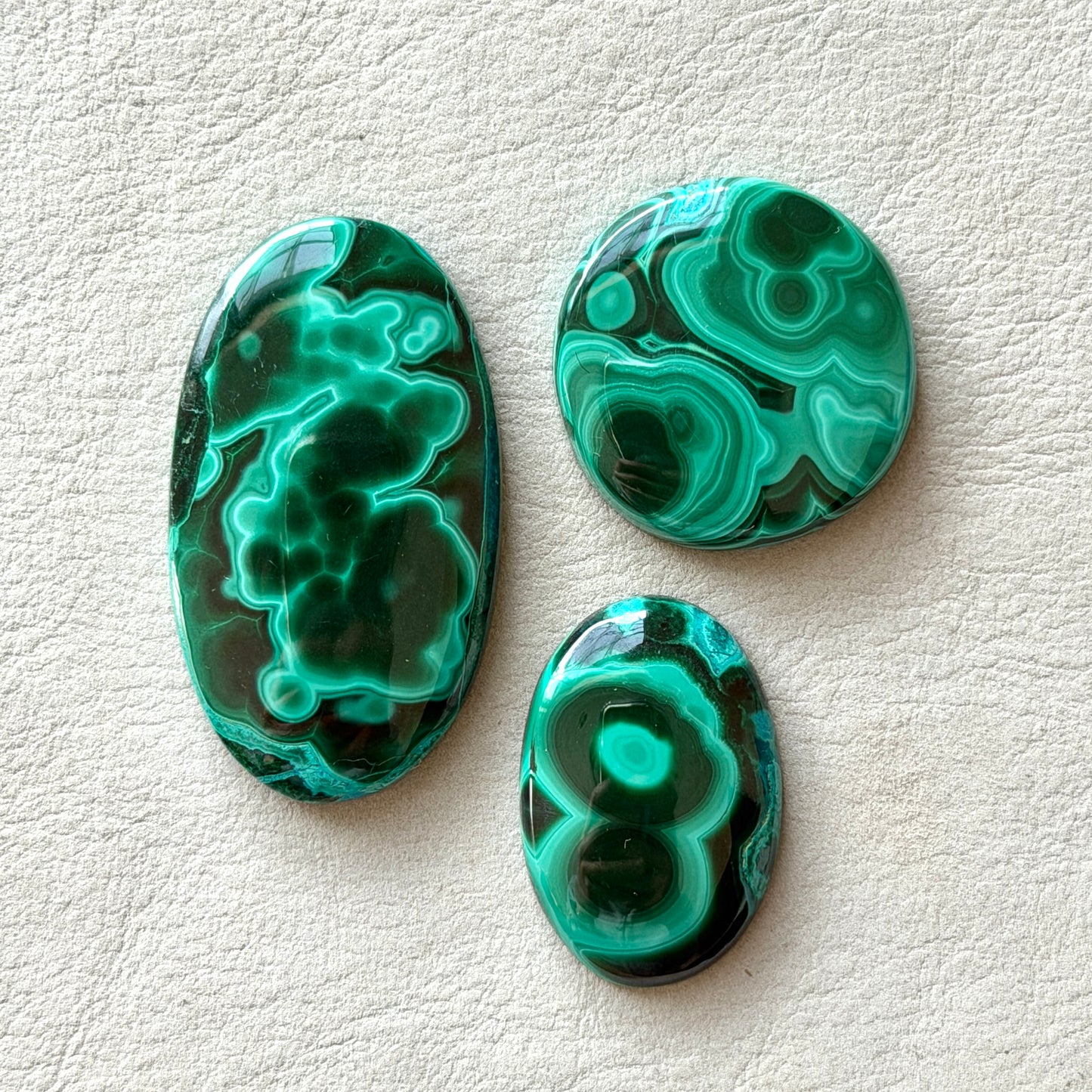 ‘Cosmic’ Pattern Malachite Cabochon Smooth - Choose your Stone (W12)