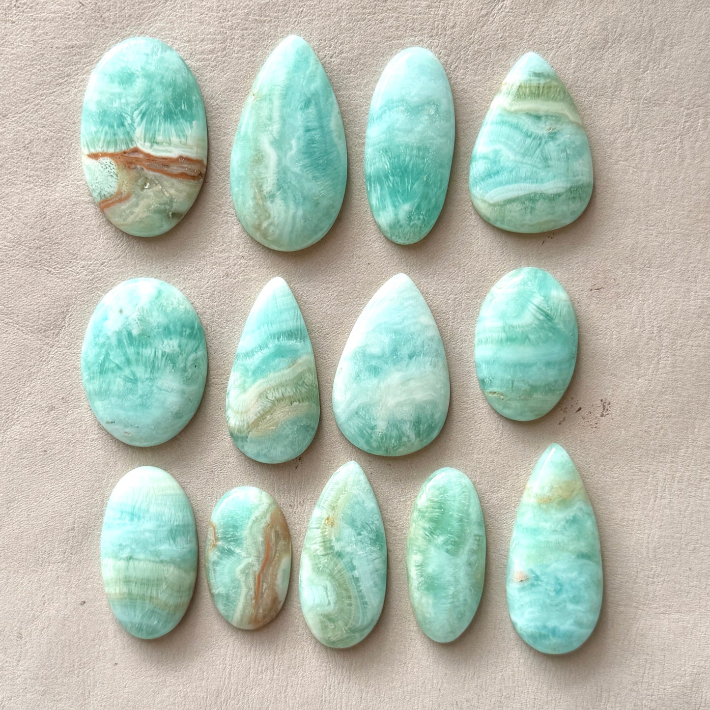 29-43mm Blue Carribean Calcite Cabochon Smooth - Choose your Stone (W7)