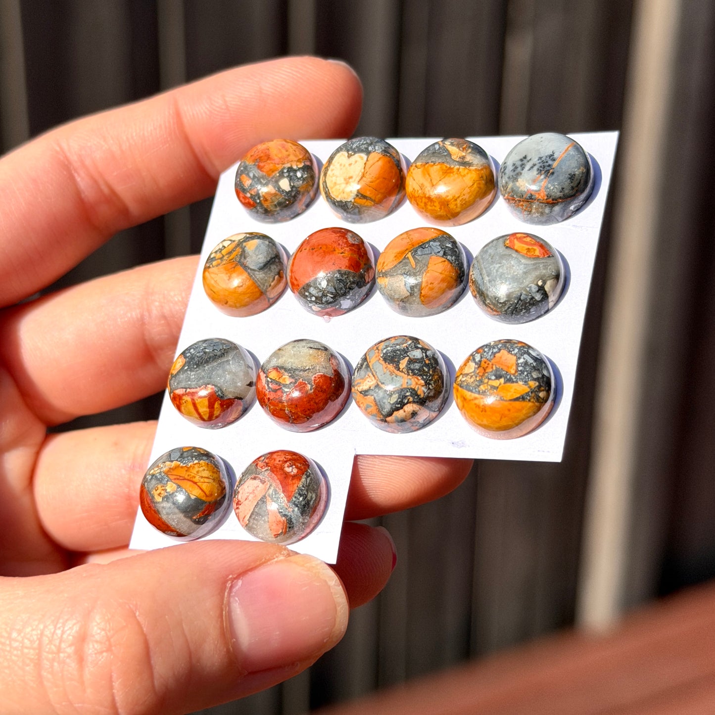 12mm Maligano Jasper Round Cabochon Smooth - Choose your Stone (W12)